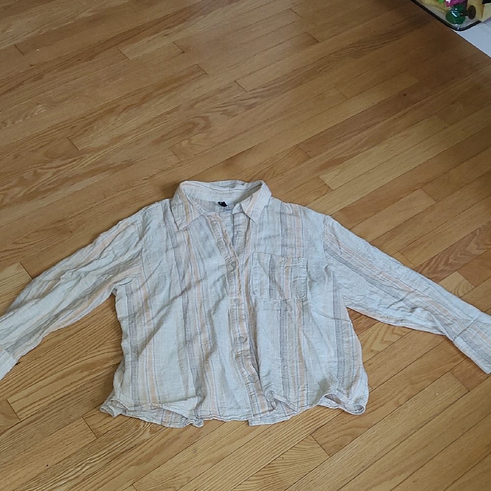 EUC Linen Blend Shirt size M